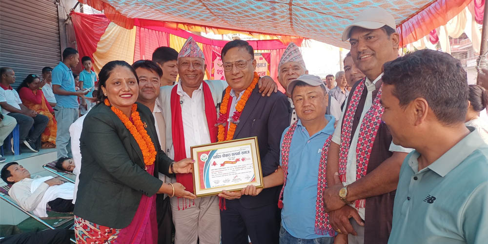 धादिङ समाजको रक्तदानमा १०१ युनिट रगत संकलन