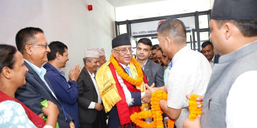 माओवादी अध्यक्ष प्रचण्ड पोखरामा