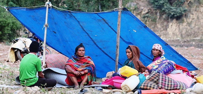 भूकम्प प्रभावित दार्मामा ९ सय ६० अस्थायी टहरा निर्माण