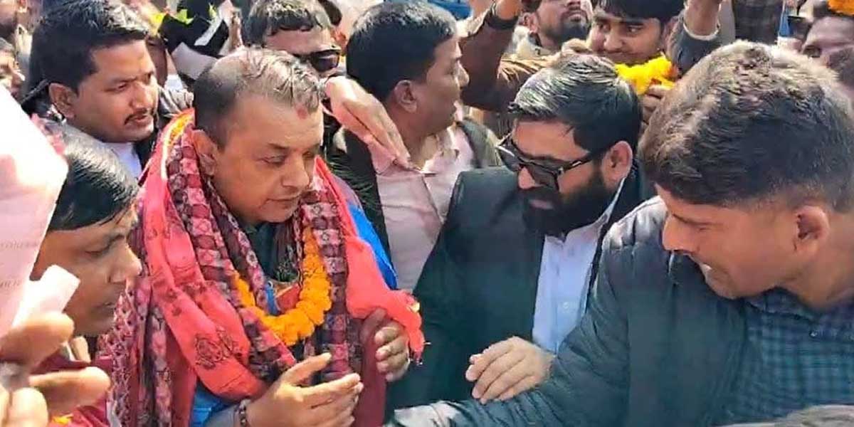 भावी प्रधानमन्त्रीका उम्मेद्वार थापा सर्लाहीमा, गरियो भव्य स्वागत