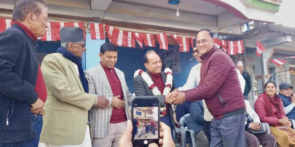 कास्की-१ काे कालिकाचोकमा कांग्रेसका तिलक रानाभाटको चुनावी कार्यालय